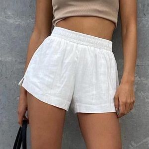 Princess Polly Off White Beach House Shorts